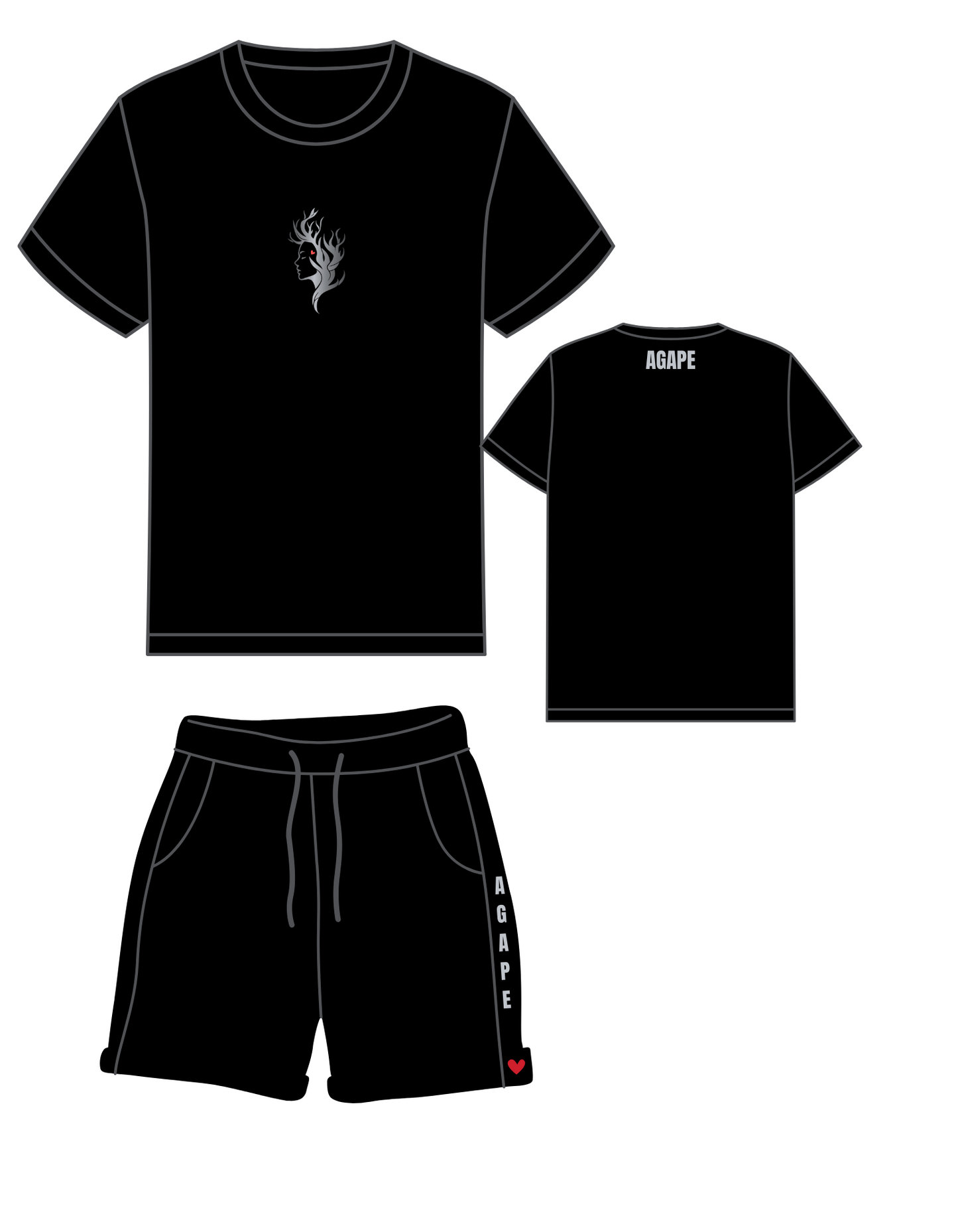 MEN SUMMER SET - Oversized T-Shirt and shorts